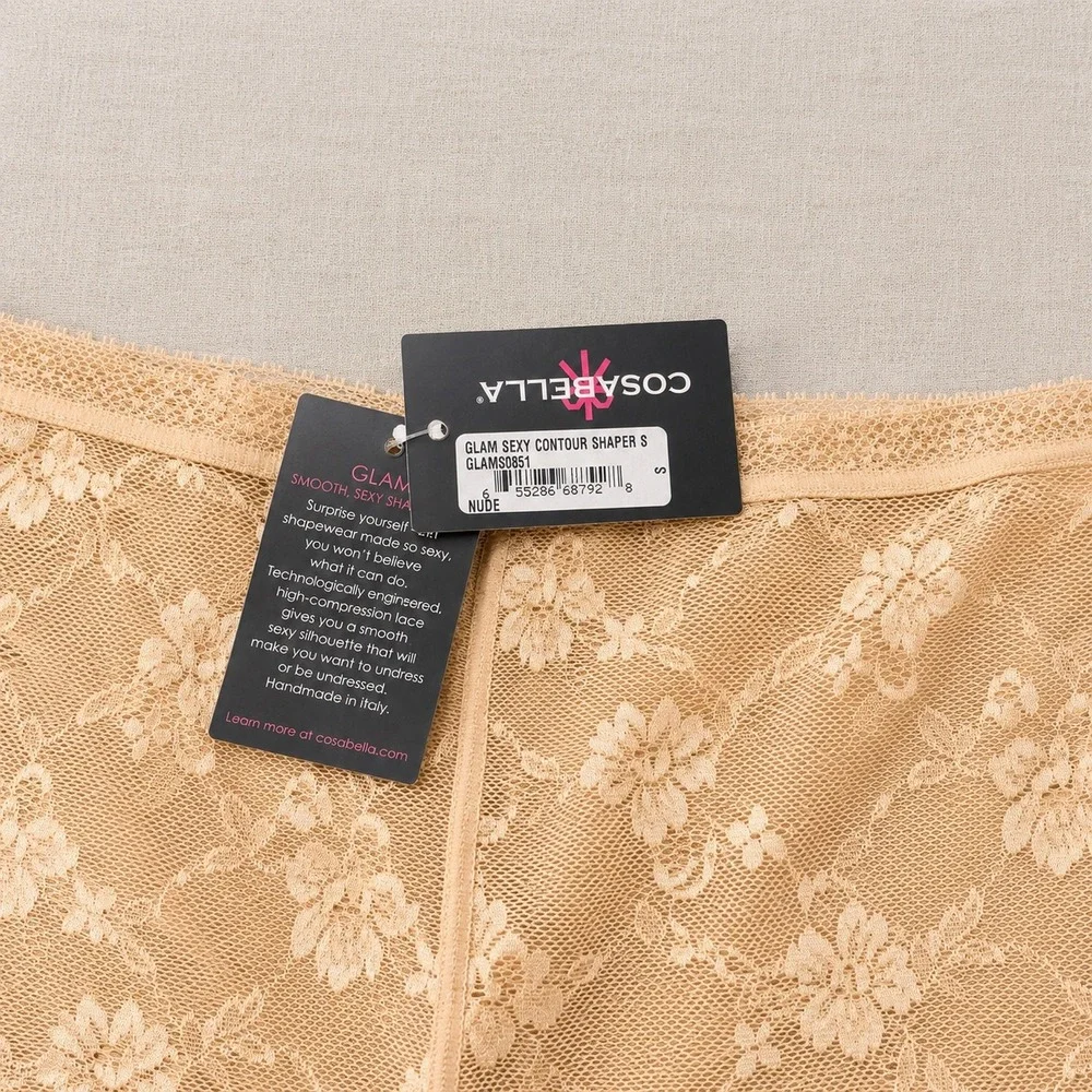 COSABELLA Glam Sexy Contour Lace Shaper‎ Nude / Size Small - NWT
